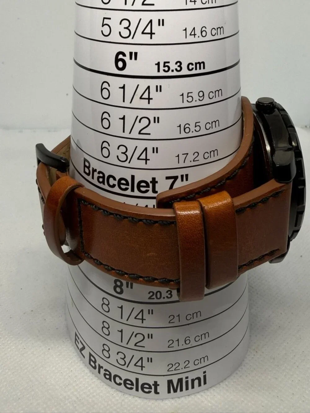 Express Men's Dark Gray Dial Brown Leather Quartz Watch FMDEX1572